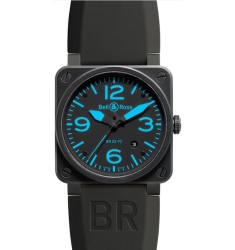 Bell & Ross Aviation Carbon Blue MensLimited Edition  Watch Replica BR 03-92 CARBON Blue